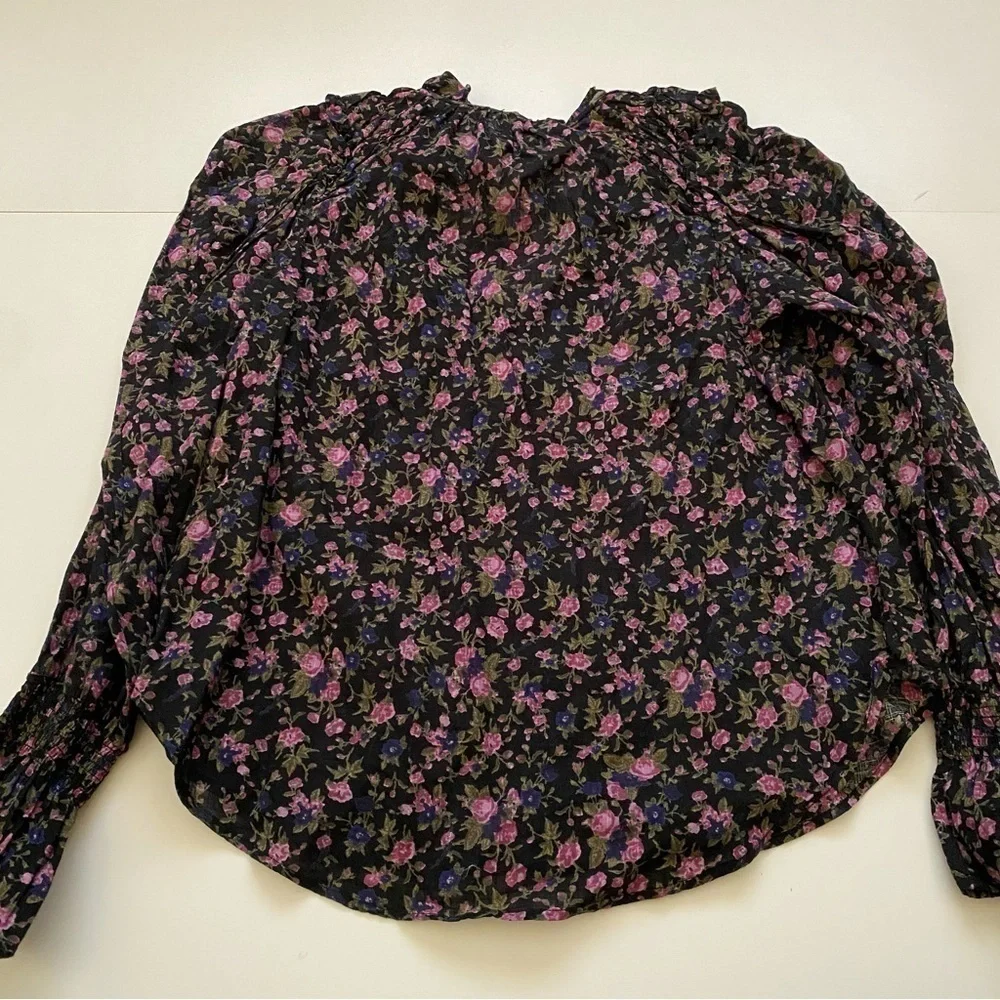 Free people meant to be floral blouse cotton size XS